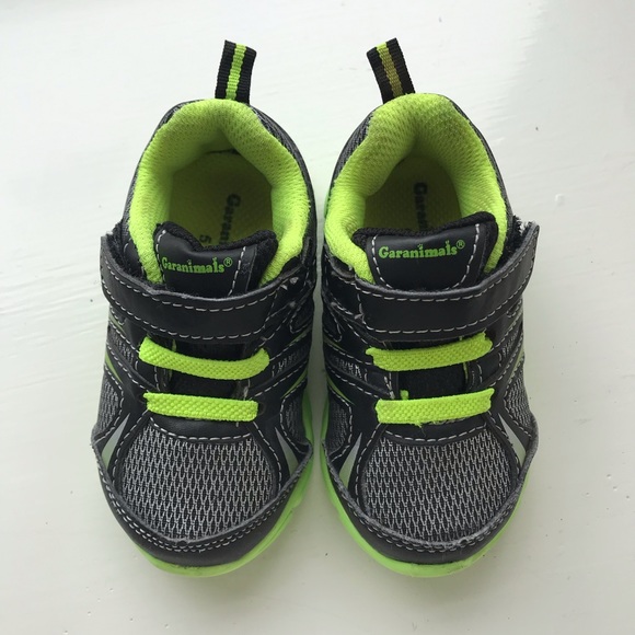 Garanimals Green & Black Baby Boy Sneakers Size 5 - Picture 2 of 9